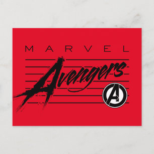 Avengers Classics   Retro Avengers Stylized Logo Postcard