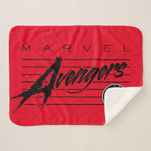 Avengers Classics   Retro Avengers Stylized Logo Sherpa Blanket