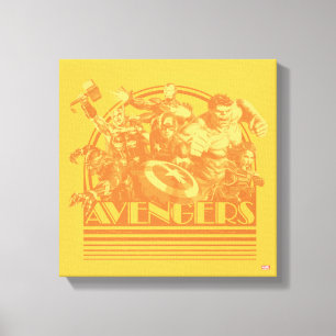 Avengers Classics Retro Avengers Sunset Graphic Canvas Print