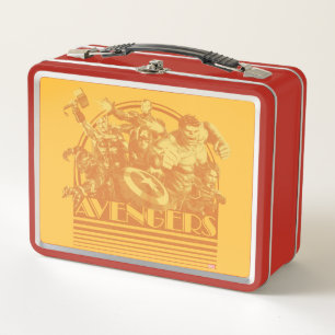 Avengers Classics   Retro Avengers Sunset Graphic Metal Lunch Box