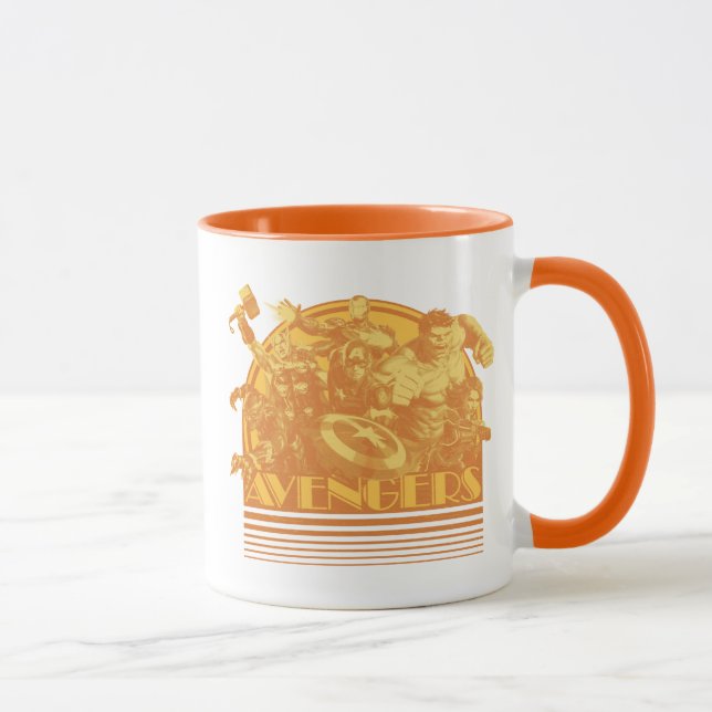 Avengers Classics | Retro Avengers Sunset Graphic Mug (Right)