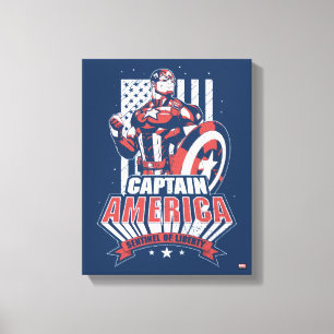 Avengers Classics   Retro Captain America Liberty Canvas Print