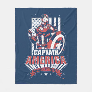 Avengers Classics   Retro Captain America Liberty Fleece Blanket