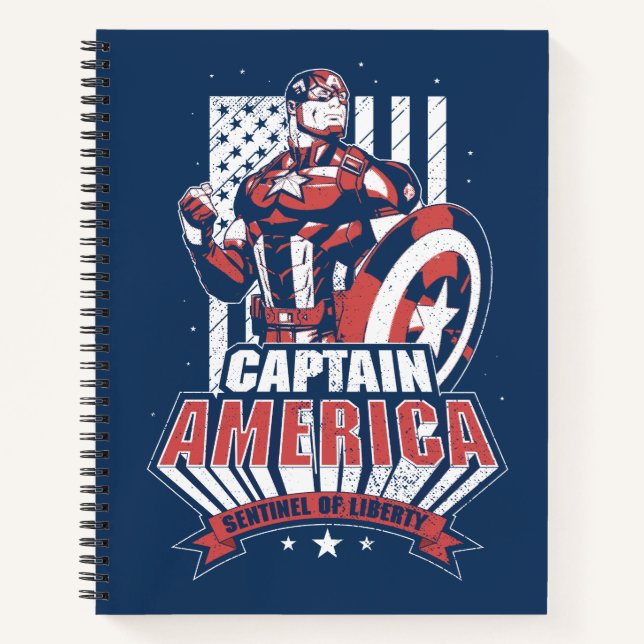 Avengers Classics | Retro Captain America Liberty Notebook (Front)