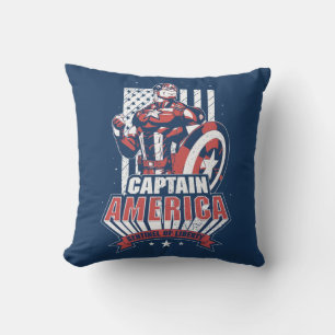 Avengers Classics Retro Captain America Liberty Throw Pillow