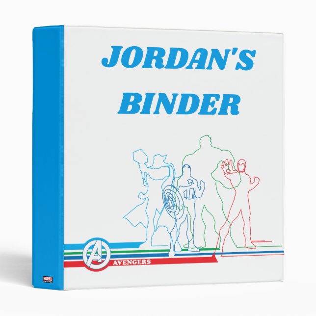 Avengers Classics | Retro Lineart Outline Binder (Front/Spine)