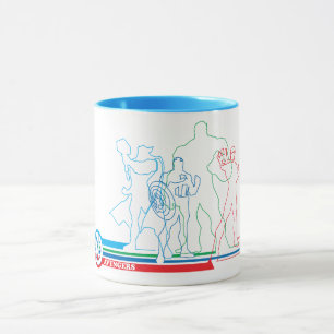 Avengers Classics   Retro Lineart Outline Mug