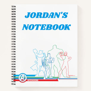 Avengers Classics Retro Lineart Outline Notebook