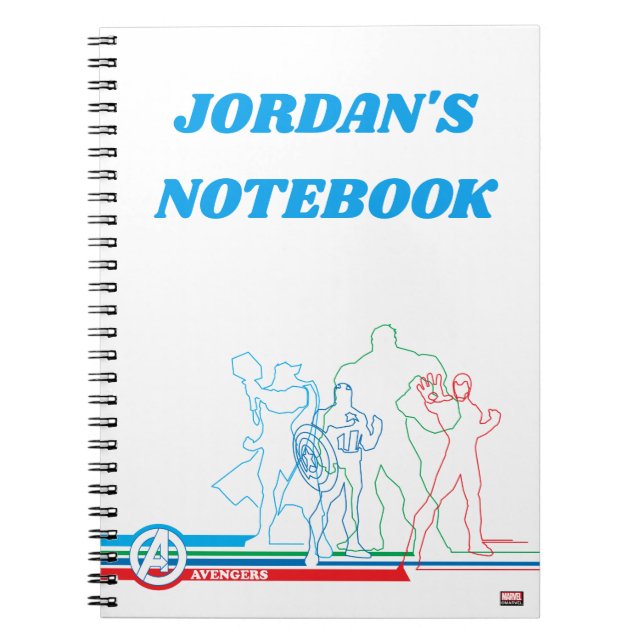 Avengers Classics | Retro Lineart Outline Notebook (Front)