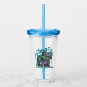Avengers Classics Retro Throwback Avengers Art Acrylic Tumbler