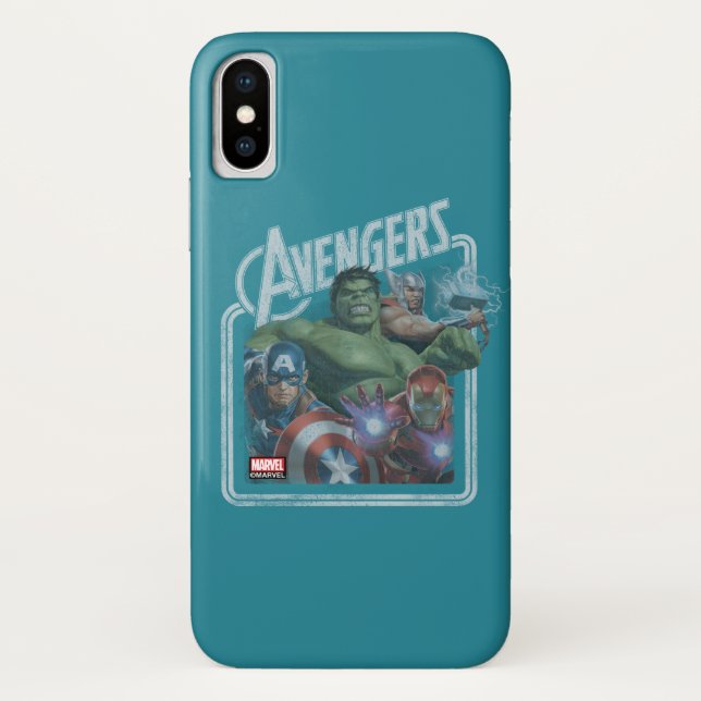 Avengers Classics | Retro Throwback Avengers Art Case-Mate iPhone Case (Back)