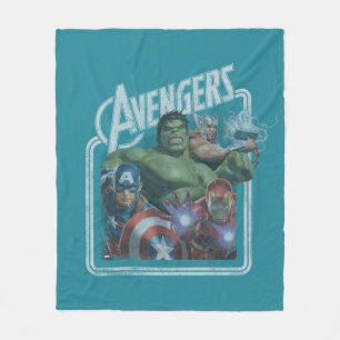 Avengers Classics   Retro Throwback Avengers Art Fleece Blanket