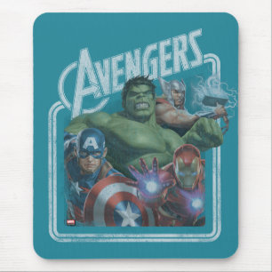 Avengers Classics   Retro Throwback Avengers Art Mouse Pad