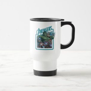 Avengers Classics Retro Throwback Avengers Art Travel Mug