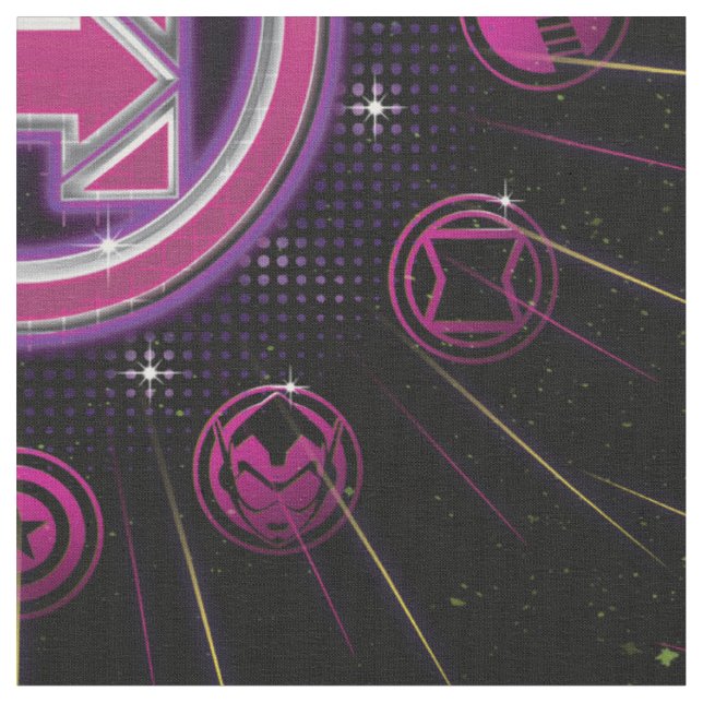 Avengers Classics | Stellar Avengers Icons Fabric (Close Up)