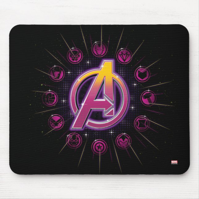 Avengers Classics | Stellar Avengers Icons Mouse Pad (Front)