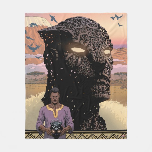 Avengers Classics | T'Challa As Black Panther Fleece Blanket (Front)
