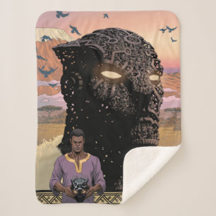 Avengers Classics   T'Challa As Black Panther Sherpa Blanket