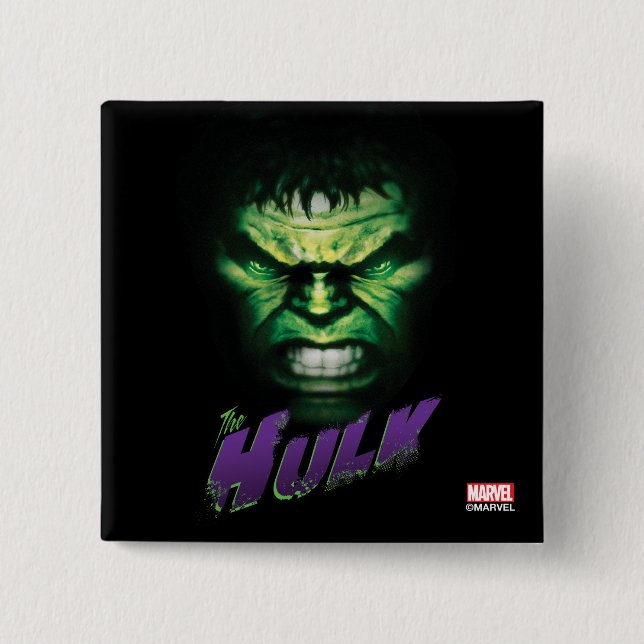 Avengers Classics | The Hulk Bold Graphic 2 Inch Square Button (Front)