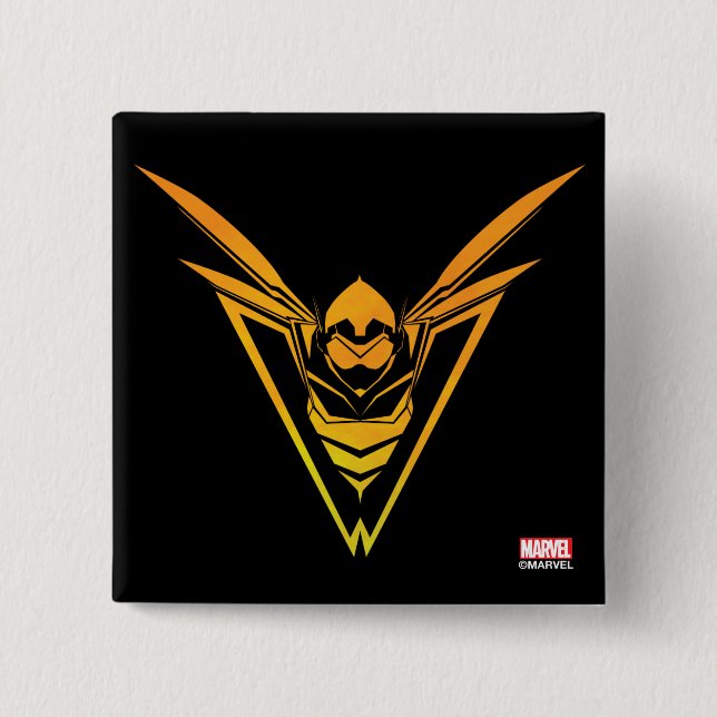 Avengers Classics | The Wasp Emblem 2 Inch Square Button (Front)