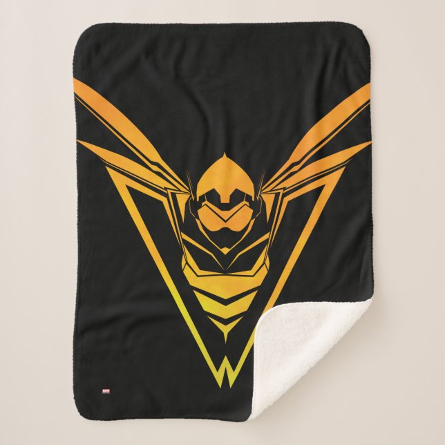 Avengers Classics | The Wasp Emblem Sherpa Blanket (Front)
