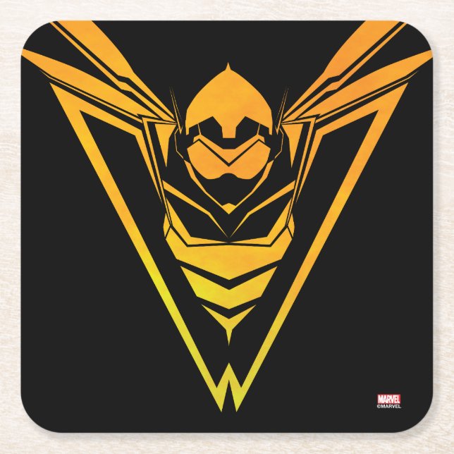 Avengers Classics | The Wasp Emblem Square Paper Coaster (Front)