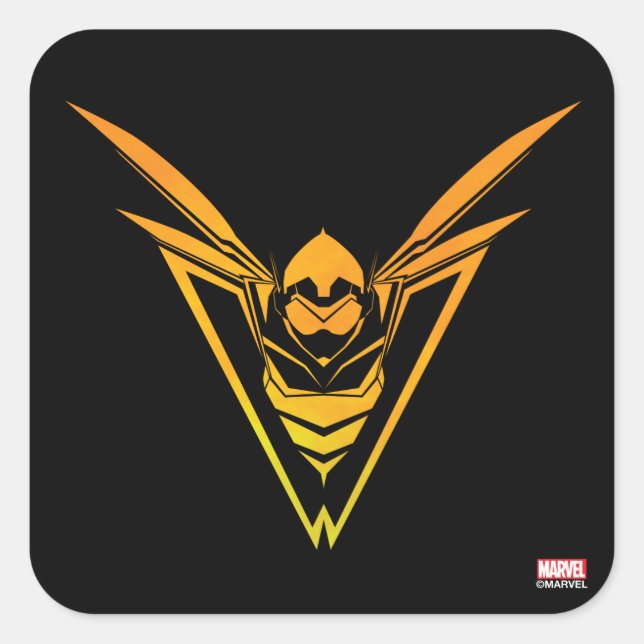 Avengers Classics | The Wasp Emblem Square Sticker (Front)