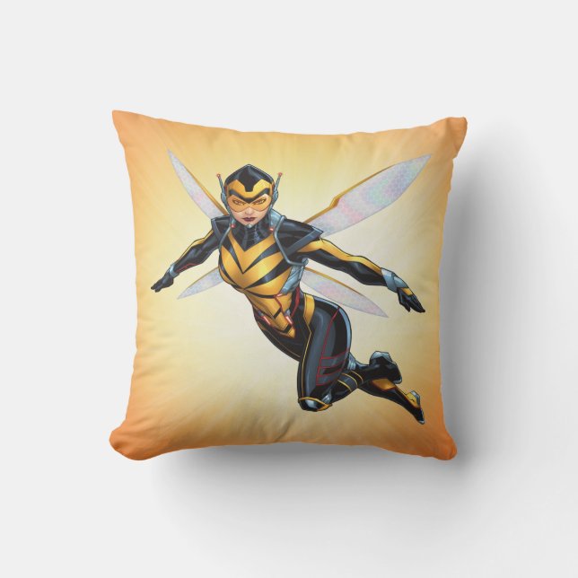 Avengers Classics | The Wasp Flying Throw Pillow (Front)