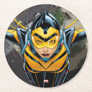 Avengers Classics The Wasp Head-On Round Paper Coaster