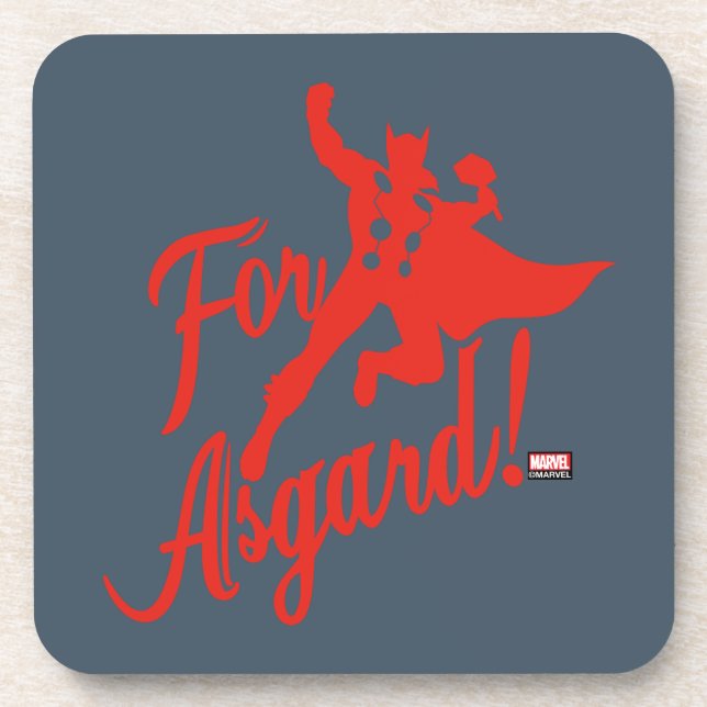 Avengers Classics | Thor "For Asgard" Silhouette Coaster (Front)