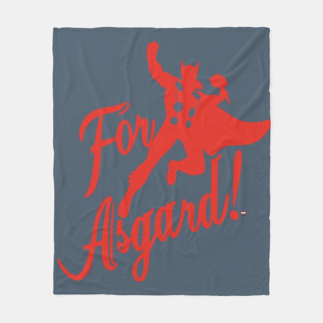 Avengers Classics | Thor "For Asgard" Silhouette Fleece Blanket (Front)