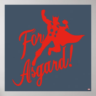 Avengers Classics   Thor "For Asgard" Silhouette Poster