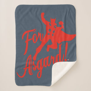 Avengers Classics Thor "For Asgard" Silhouette Sherpa Blanket