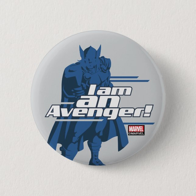 Avengers Classics | Thor "I Am" Graphic 2 Inch Round Button (Front)