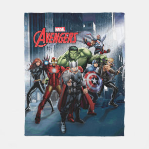 Avengers Classics Thor Leading Avengers Fleece Blanket