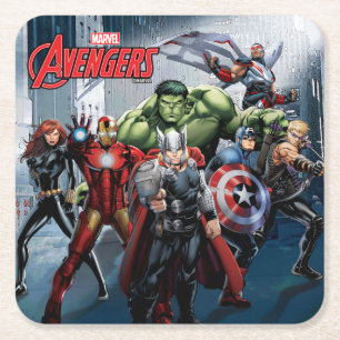 Avengers Classics   Thor Leading Avengers Square Paper Coaster