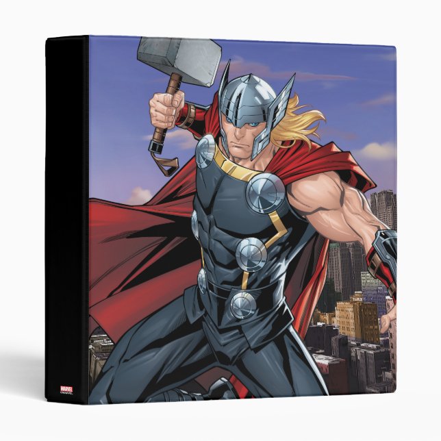 Avengers Classics | Thor Leaping With Mjolnir Binder (Front/Spine)