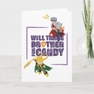 Avengers Classics   Thor & Loki Halloween Candy Card