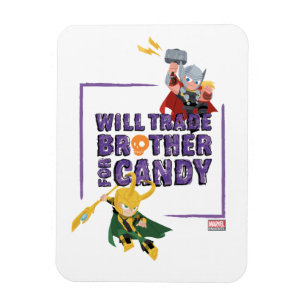 Avengers Classics Thor & Loki Halloween Candy Magnet