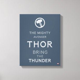 Avengers Classics Thor Typography Canvas Print