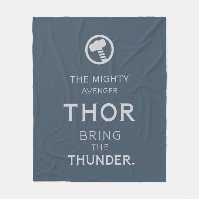 Avengers Classics | Thor Typography Fleece Blanket (Front)