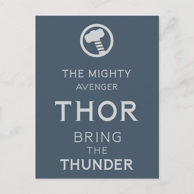 Avengers Classics | Thor Typography Postcard (Front)