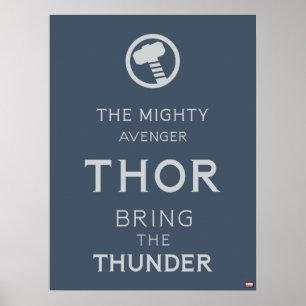 Avengers Classics   Thor Typography Poster