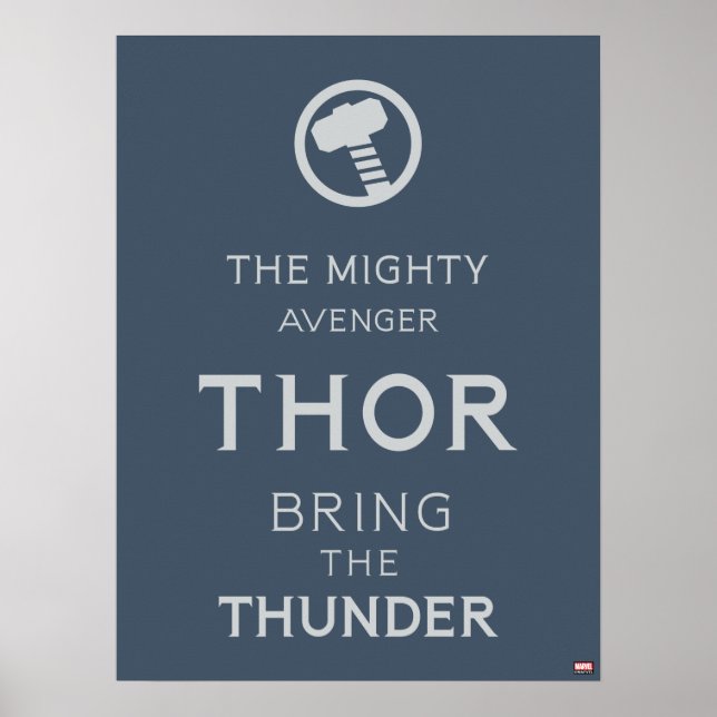 Avengers Classics | Thor Typography Poster (Front)