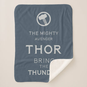 Avengers Classics   Thor Typography Sherpa Blanket