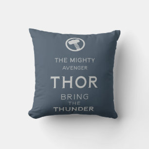 Avengers Classics Thor Typography Throw Pillow
