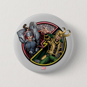 Avengers Classics Thor Versus Loki 2 Inch Round Button