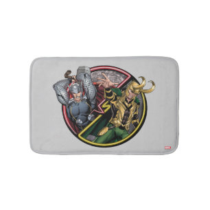 Avengers Classics   Thor Versus Loki Bath Mat