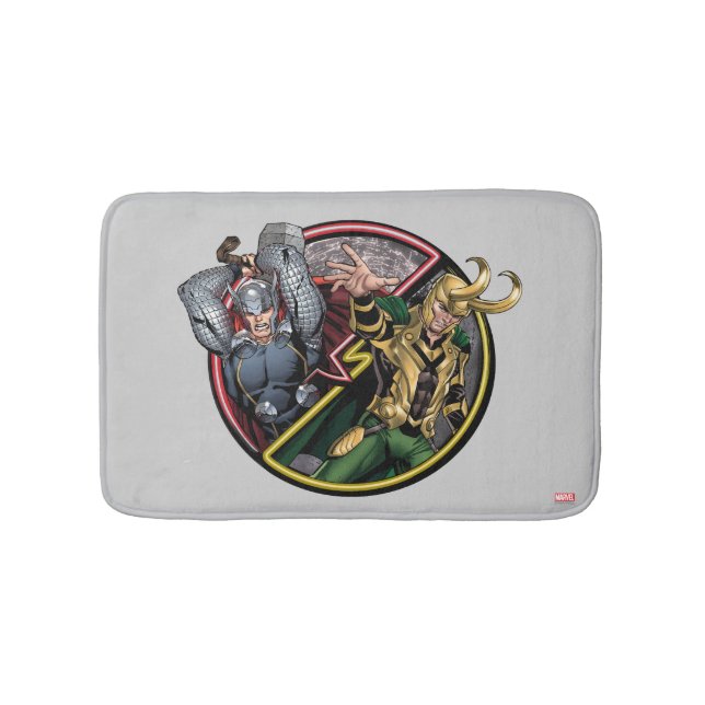 Avengers Classics | Thor Versus Loki Bath Mat (Front)