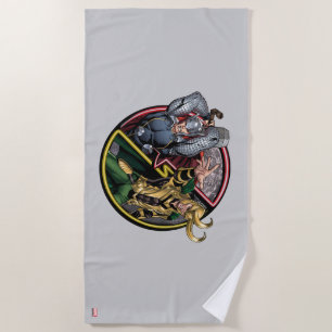 Avengers Classics Thor Versus Loki Beach Towel